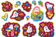 Tiny Weird Worlds Sticker Collection, an Object Illustration by PenguinHouse (Thumbnail 10 of 18)