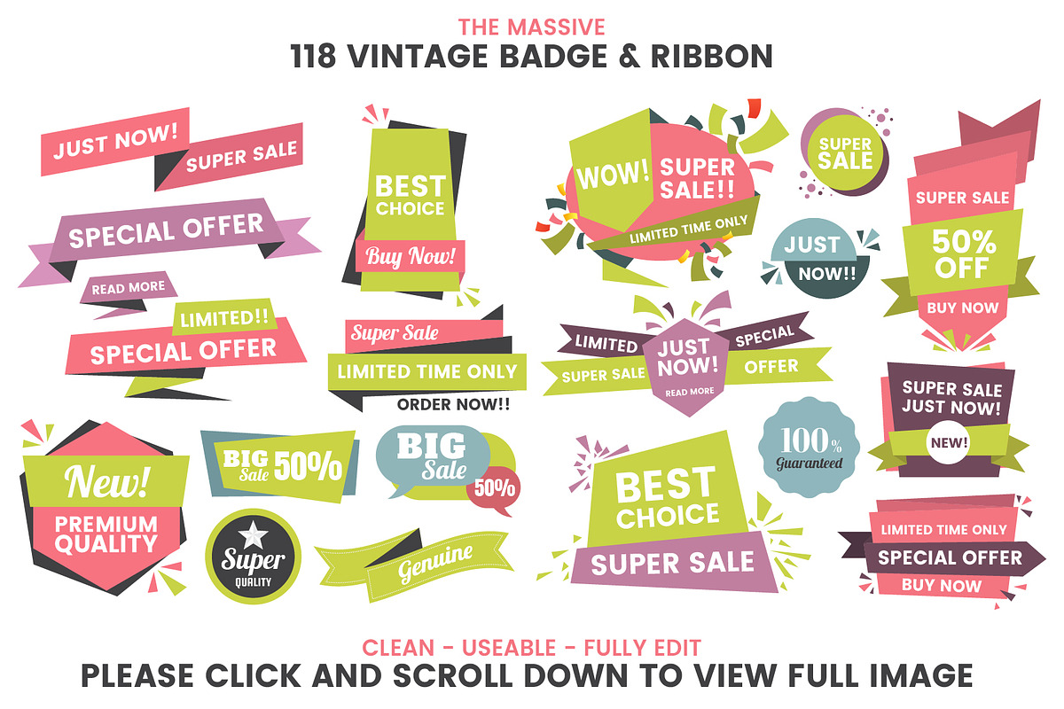 1046 VINTAGE BADGE & RIBBON, a Branding & Logo Template by Toonsteb (Photo 14 of 19)