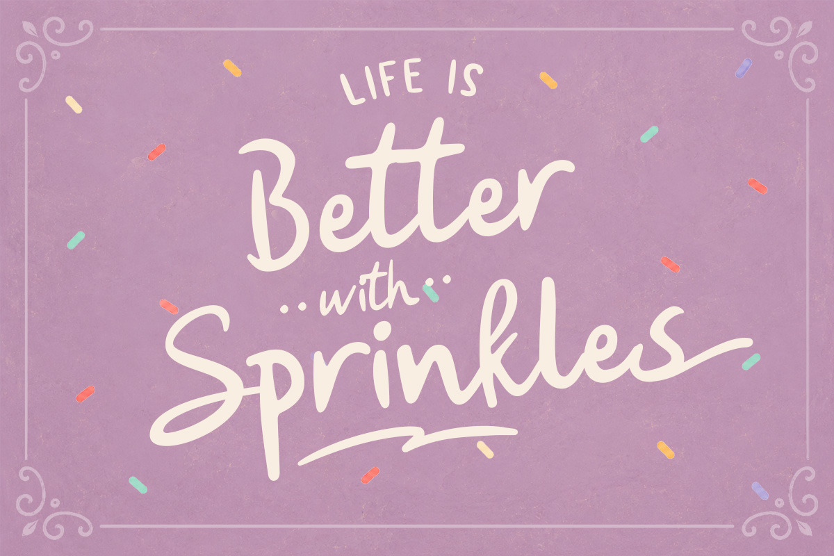 Snack Break Fun Script, a Script Font by Littlehand (Photo 2 of 9)