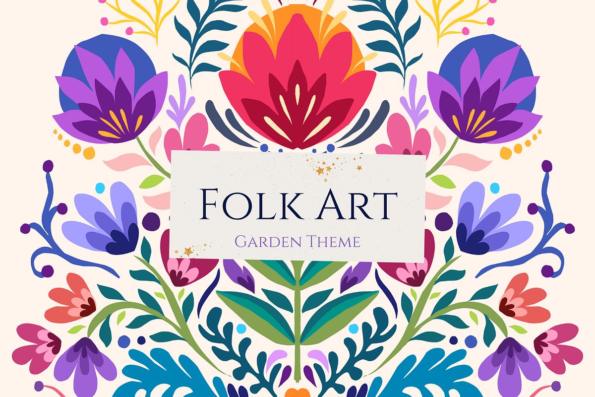 Folk Art | Garden Theme, a Texture Illustration by ArtstudioByKhushbu (Photo 1 of 11)