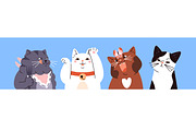 Cute funny cats set, cards, an Animal Illustration by PaperTrident (Thumbnail 3 of 6)