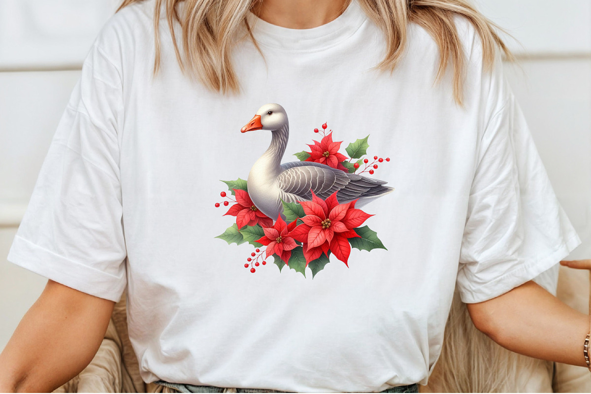 Christmas Geese Clipart, an Illustration by Pixels.Craft (Photo 6 of 7)