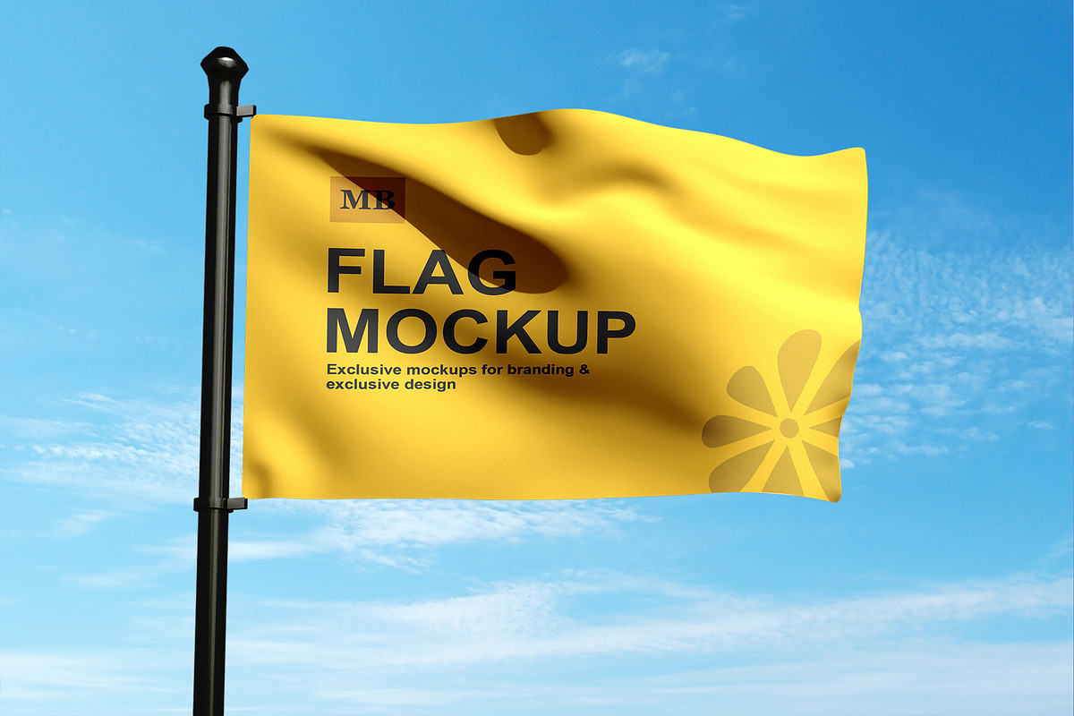 Flag Mockup, a Product Mockup by mockupbuys (Photo 8 of 17)
