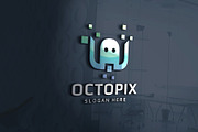 Octopus Pixel Logo Template, a Branding & Logo Template by Design_Planet (Thumbnail 1 of 5)