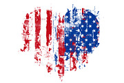 Usa Heart 2.Svg.Grunge.Clipart, an Illustration by EphrazyGraphics (Thumbnail 2 of 4)