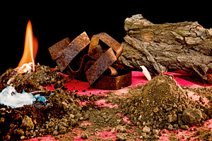 Fire, Water, Metal, Earth and Wood Representing Five Elements in Tibetan Medici, a Food & Drink Photo by Antonio Gravante Market