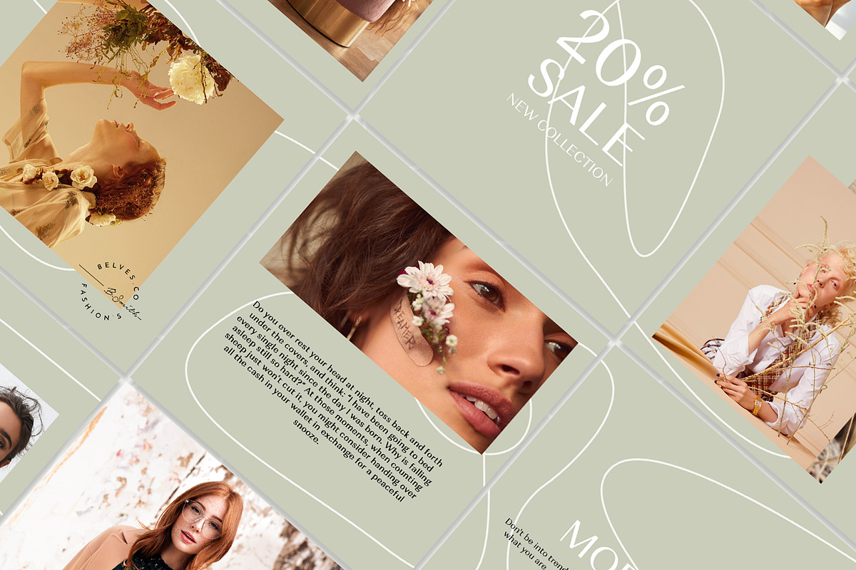 Instagram puzzle template - Lines, a Social Media Template by Olg Store (Photo 3 of 8)