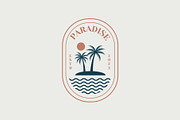 Paradise Island Beach Logo Set, a Branding & Logo Template by Dyn Studio (Thumbnail 3 of 6)