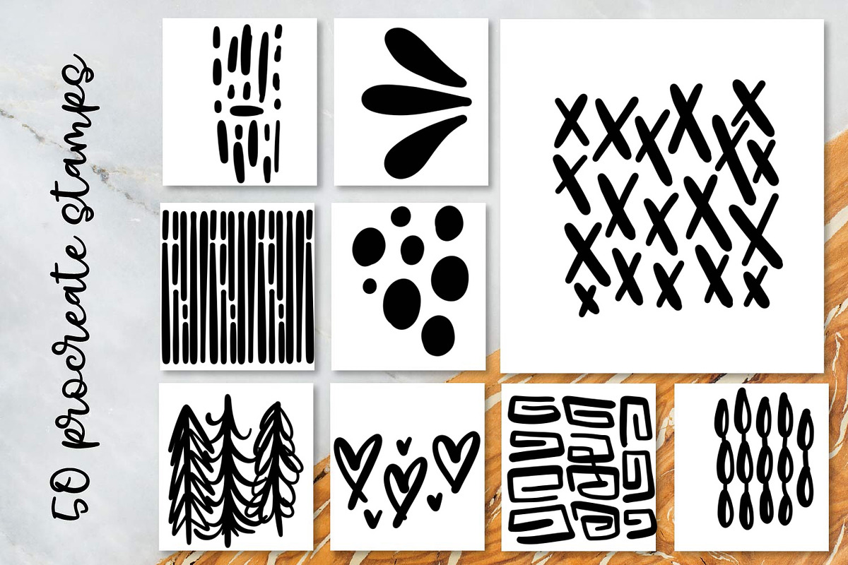 Procreate Stamp Brush Kit preview 6