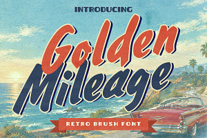 Golden Mileage - Brush Font