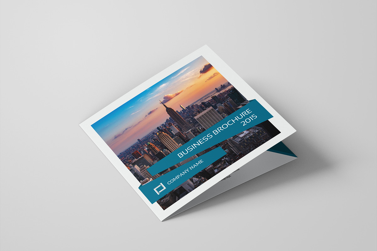 Corporate Square Bifold Brochure, a Brochure Template by retrographix (Photo 4 of 5)