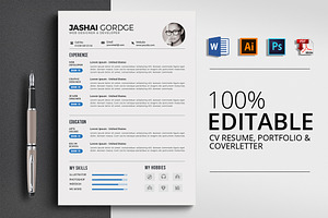 Clear MS Word Resume CV