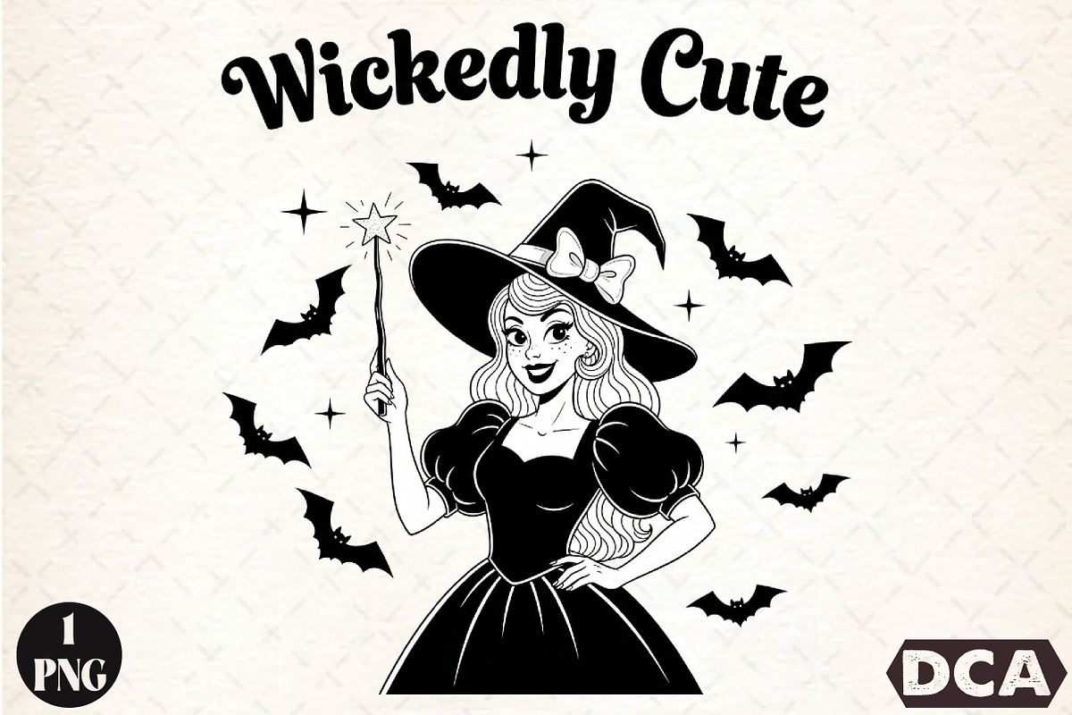 Halloween Vintage Witch Wickedly Cut, an Illustration by DreamCafeArt (Photo 1 of 7)