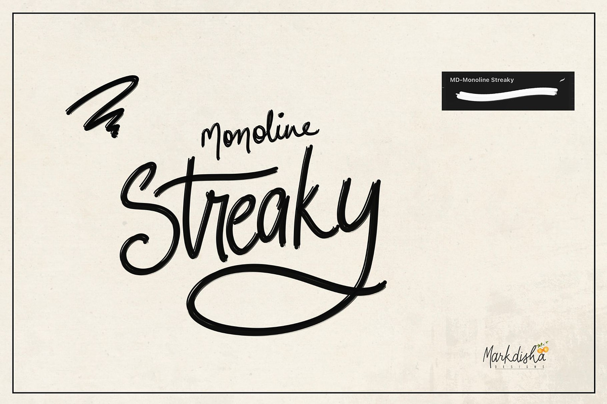 Procreate Monoliner Brush Set, a Brush Add-On by Markdisha Designs (Photo 8 of 9)