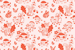 Forest Mushrooms Pattern