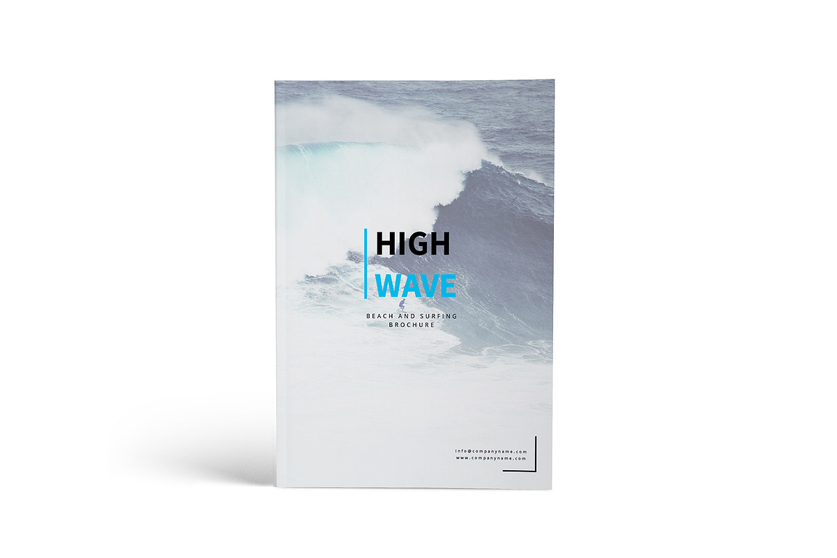 High Wave - Surfing A4 Brochure, a Brochure Template by Incools Stokie (Photo 1 of 13)