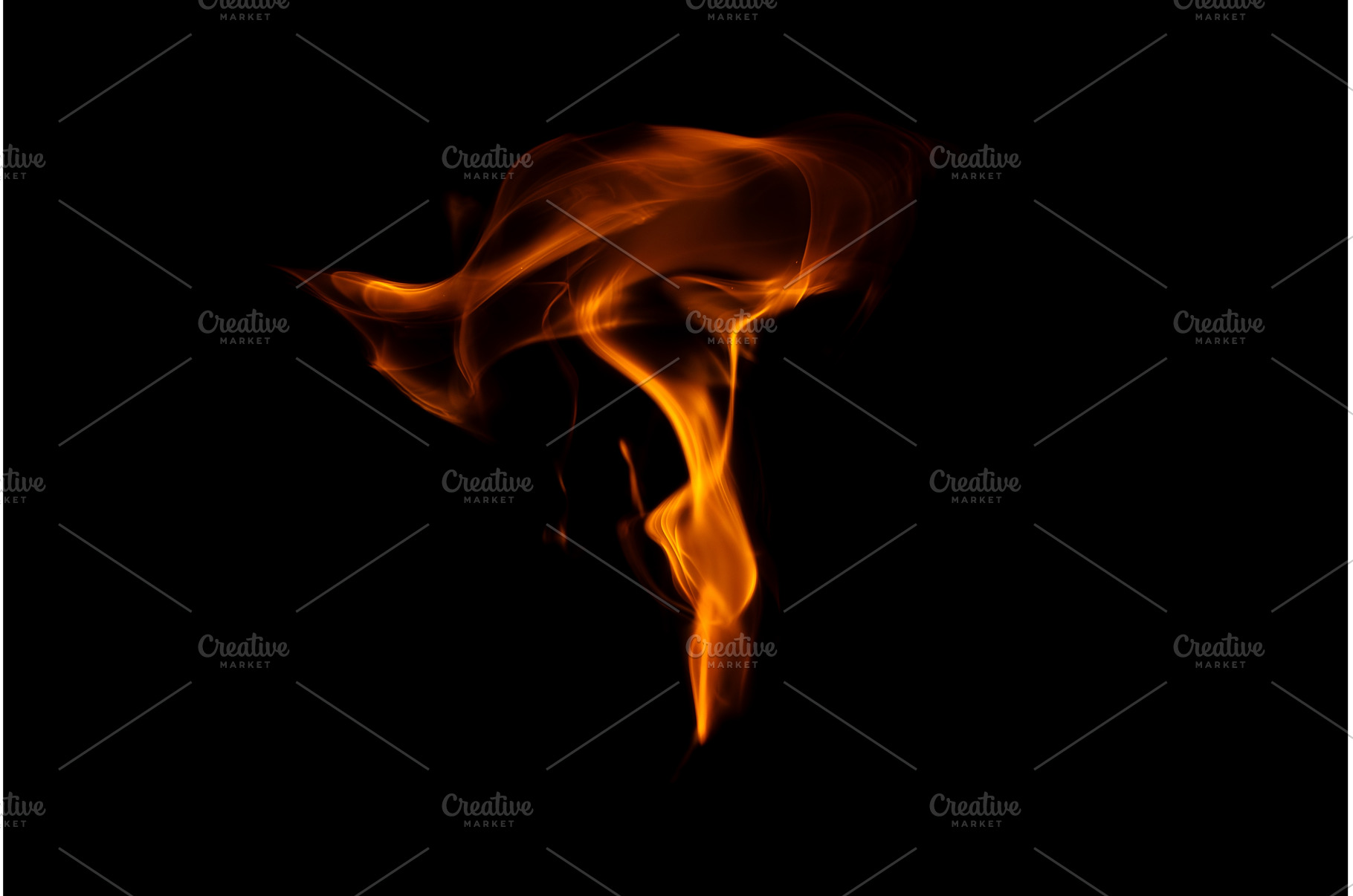 Mystical orange smoke swirl, an Abstract Photo by Pakosta