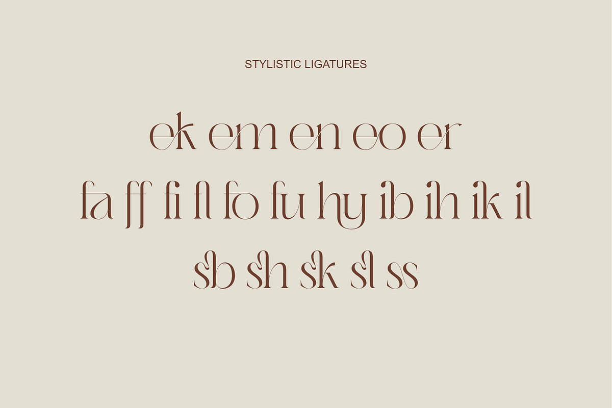 Abask - Modern Ligatures Font, a Serif Font by Nirmana Visual (Photo 5 of 12)