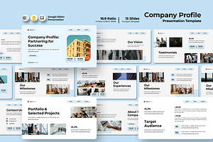 Company Profile - Google Slides, a Presentation Template by Iqsiart Studio