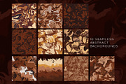 COFFEE ABSTRACT PATTERNS BUNDLE, a Texture Graphic by Creativemaker (Thumbnail 4 of 21)