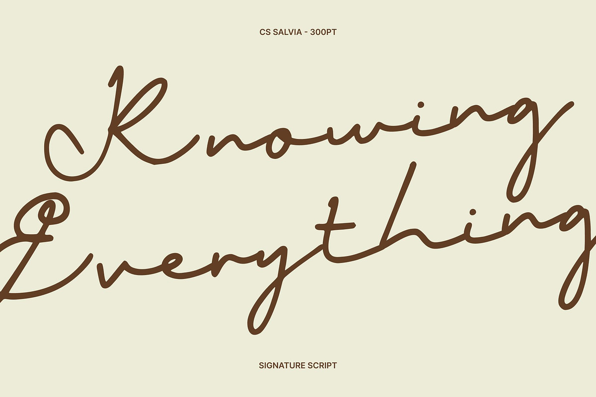 CS Salvia – Signature Font, a Script Font by Craft Supply Co. (Photo 3 of 8)