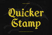 CS Quicker Stamp, a Blackletter Font by Craft Supply Co. (Thumbnail 1 of 8)