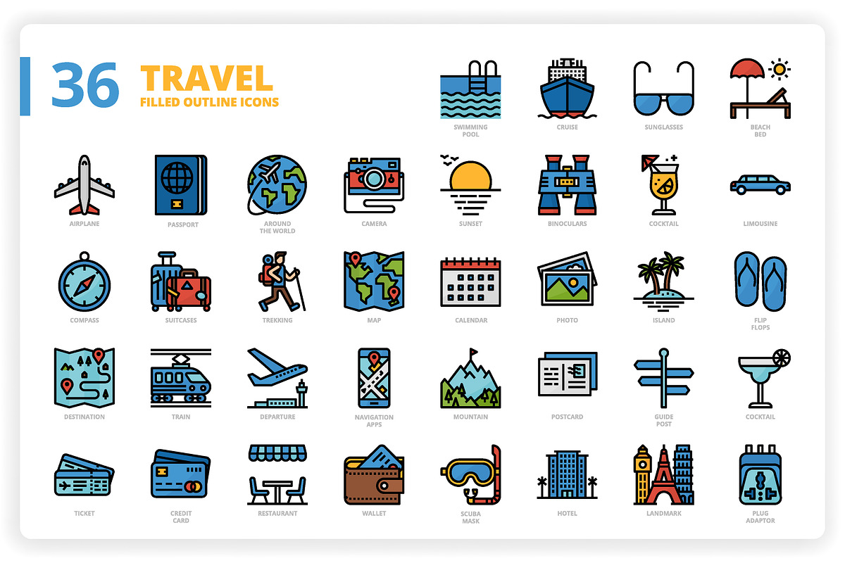 3,600 Icons x3 Styles, an Outline Icon by monkik (Photo 279 of 299)