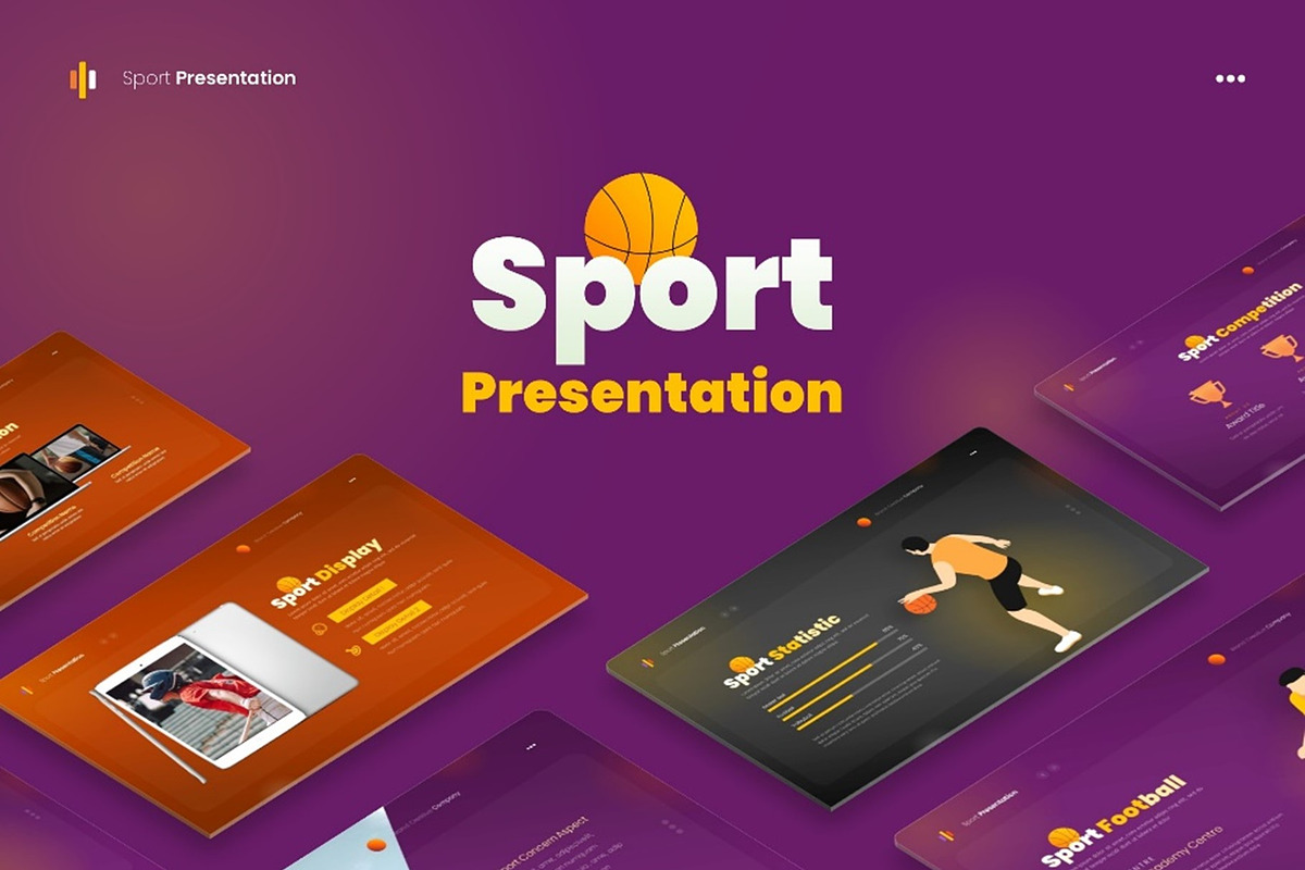 Sport Modern Presentation Template, a Presentation Template by NecrolitSlide (Photo 1 of 9)