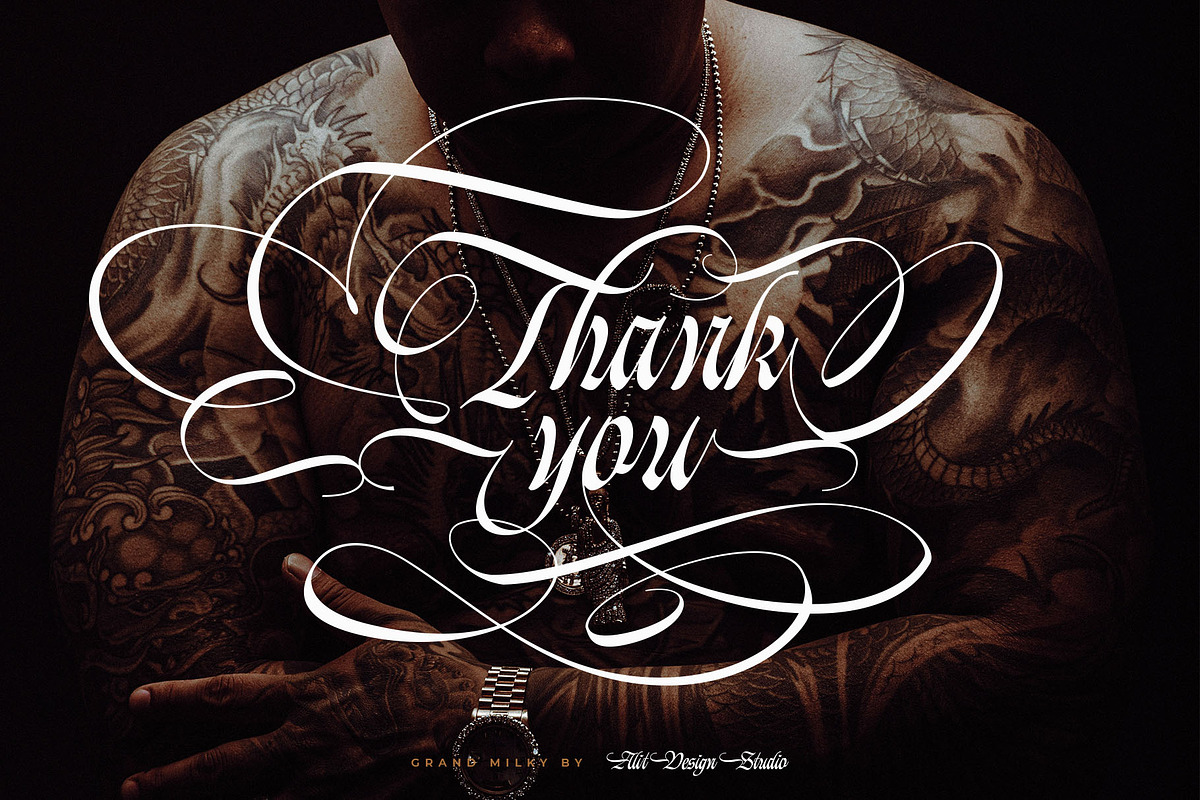 Grand Milky Typeface, a Blackletter Font by alit design (Photo 19 of 20)