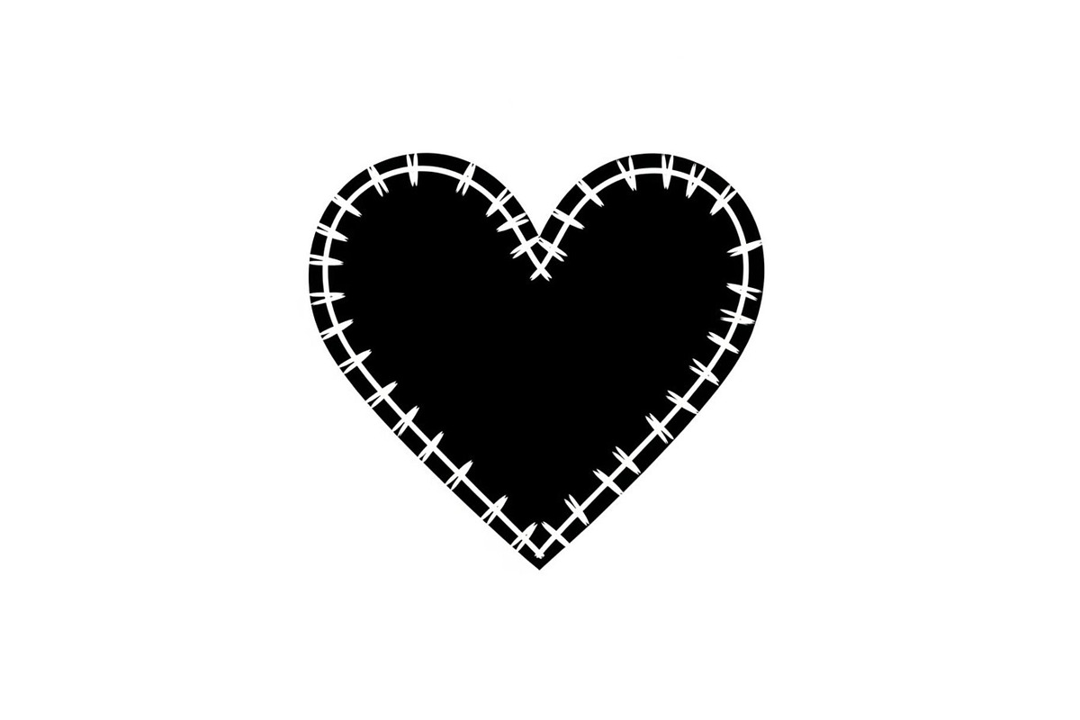 Stitched Heart Silhouette Vector Bun, an Illustration by Designs_River (Photo 9 of 41)