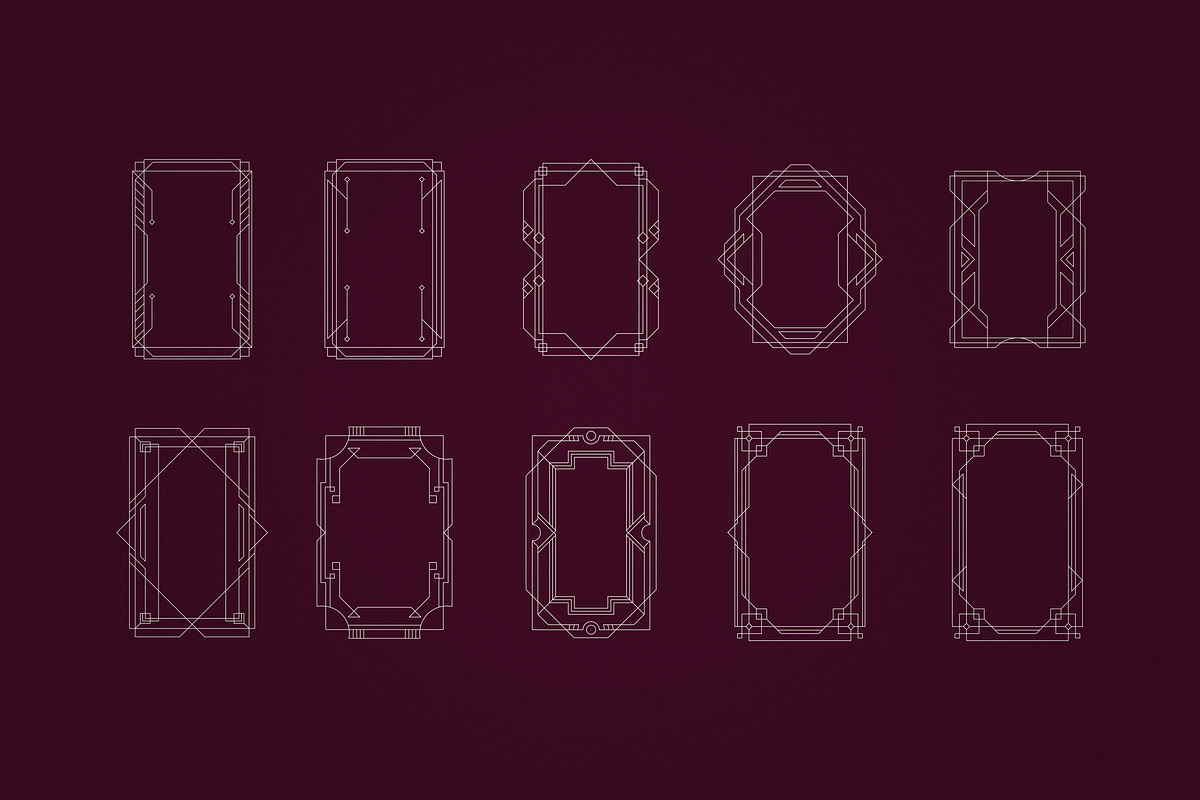 Art Deco Frames, Corners, Deviders, an Object Illustration by VP Fonts (Photo 6 of 10)