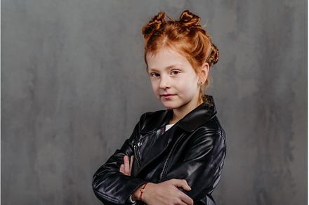 Portrait of little redhead girl with, a Beauty & Fashion Photo by HalfPoint