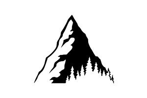 Black mountain, hill and rock, a Sport Illustration by Things for designers