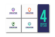 Set of Creator logo designs concept, a Branding & Logo Template by Lucky Creative (Thumbnail 1 of 5)