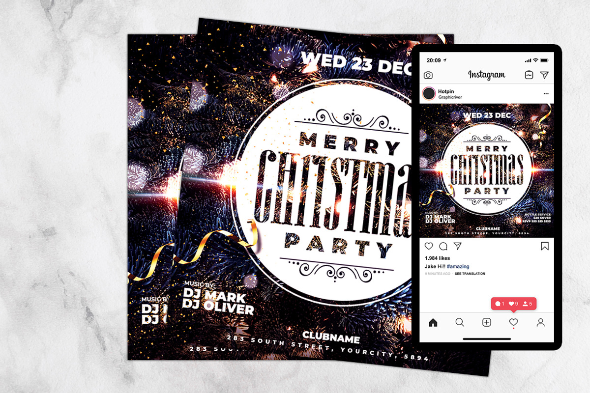Christmas Flyer Template, a Flyer Template by Hotpin (Photo 2 of 3)