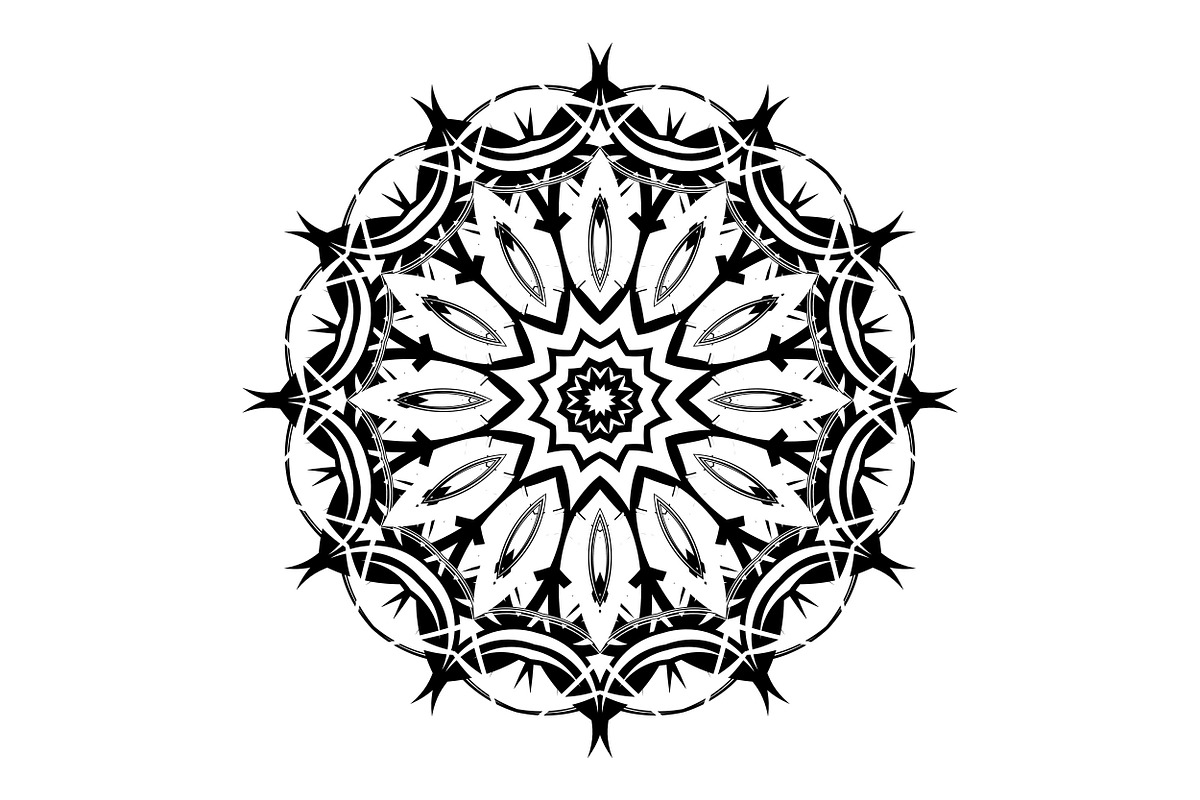 Black White Mandala Illustration Set, a Decorative Illustration by NJ Himel (Photo 41 of 101)