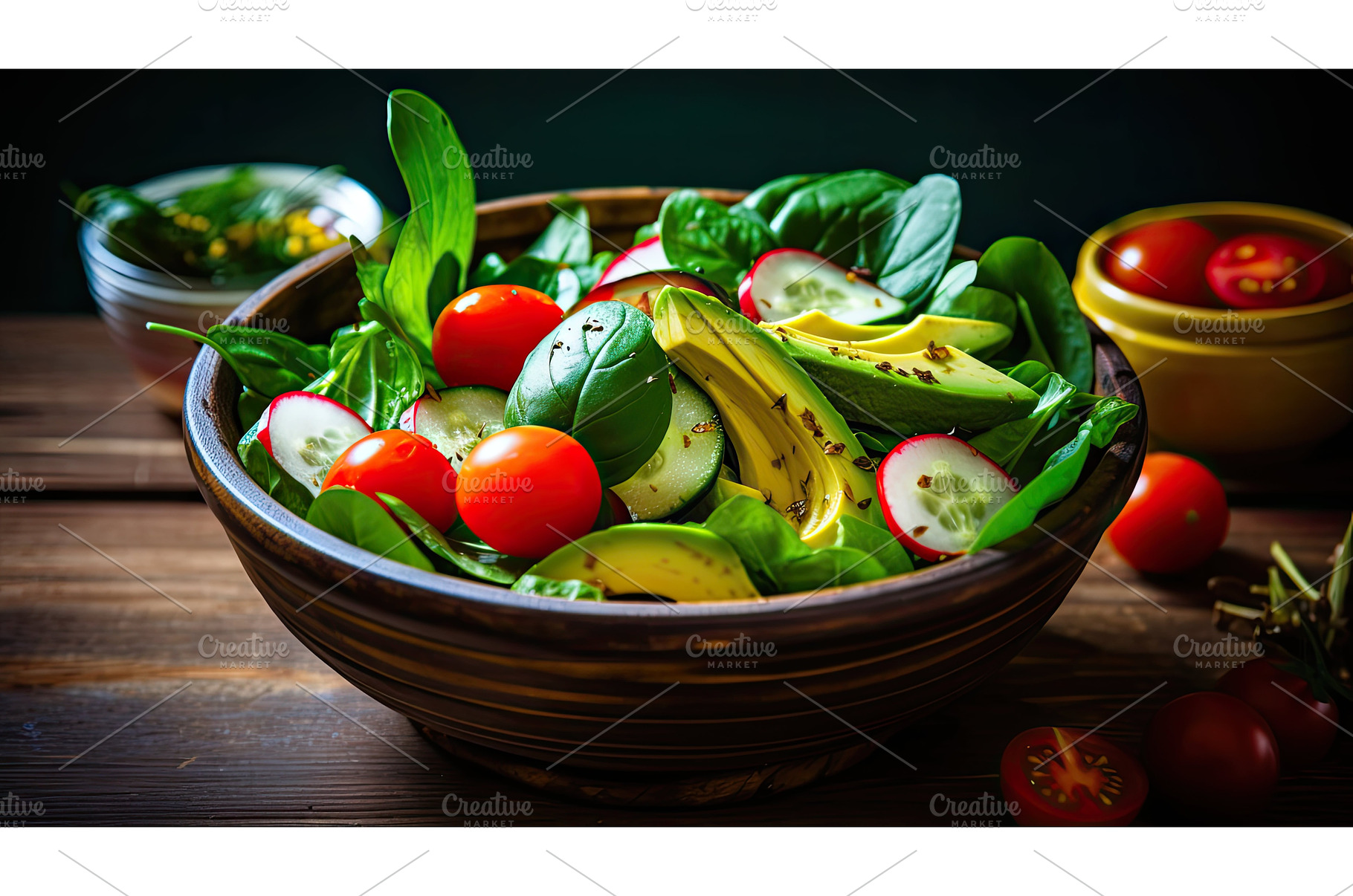 woman young spinach green ai, a Nature Photo by pikepicture