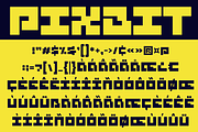 Pixbit - A Geometric Display Pixel, a Sans Serif Font by Marvadesign (Thumbnail 5 of 7)