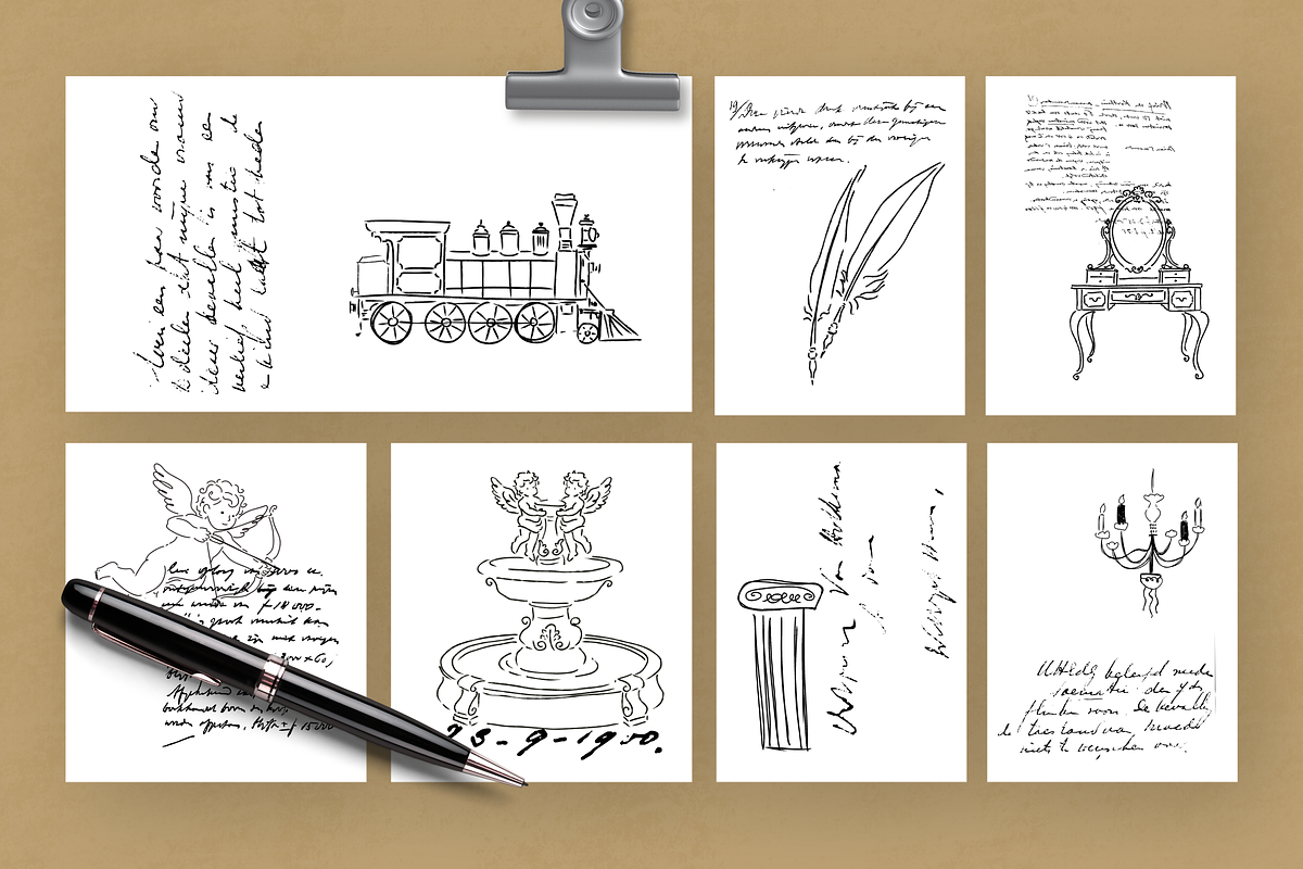 +52 The Antique Decor Illustrations, a Decorative Illustration by The Journey Atelier (Photo 10 of 18)