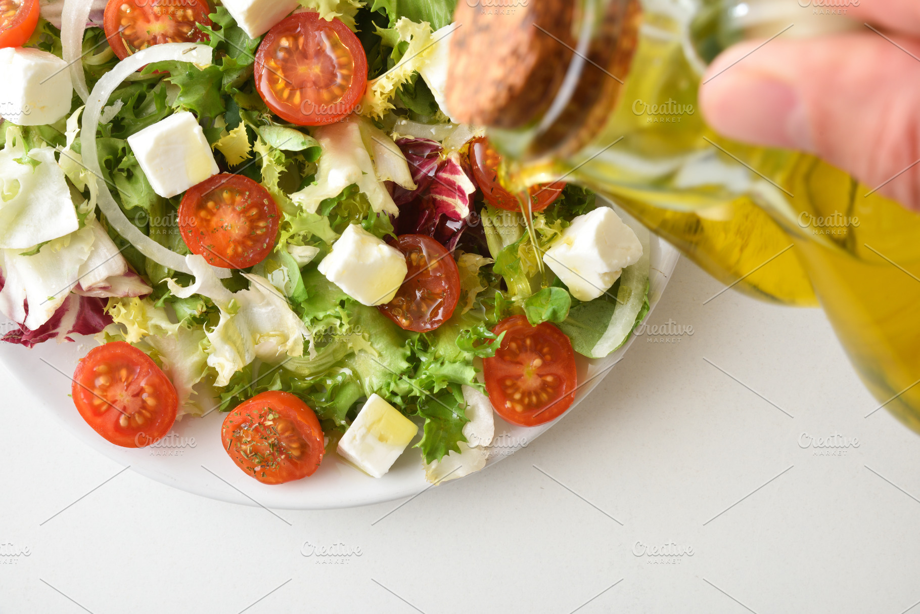 Fresh Salad with Feta and Olive Oil, a Food & Drink Photo by Davizro's Market