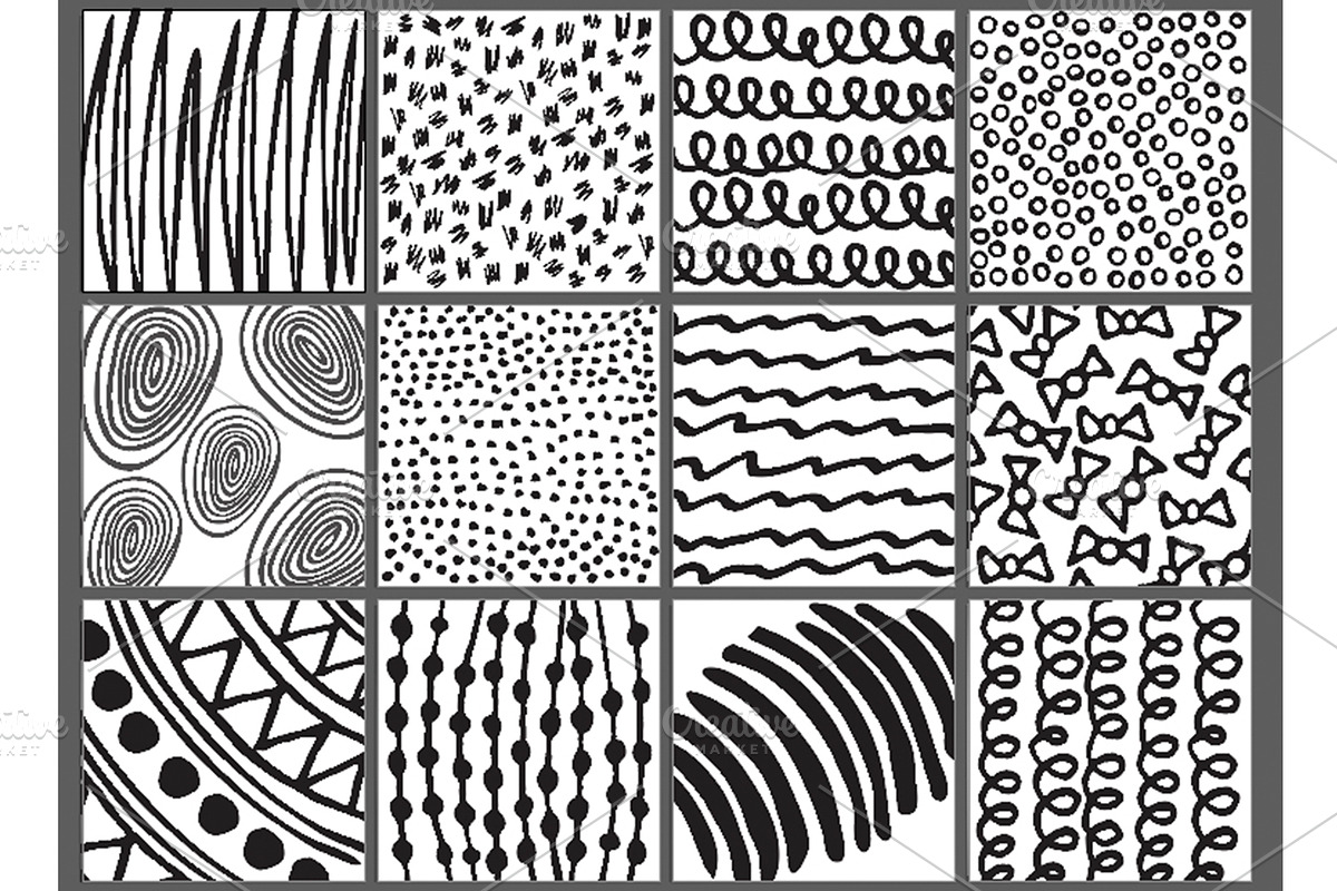 Doodles Texture Elements & Cards, a Texture Graphic by IRSYART (Photo 4 of 5)