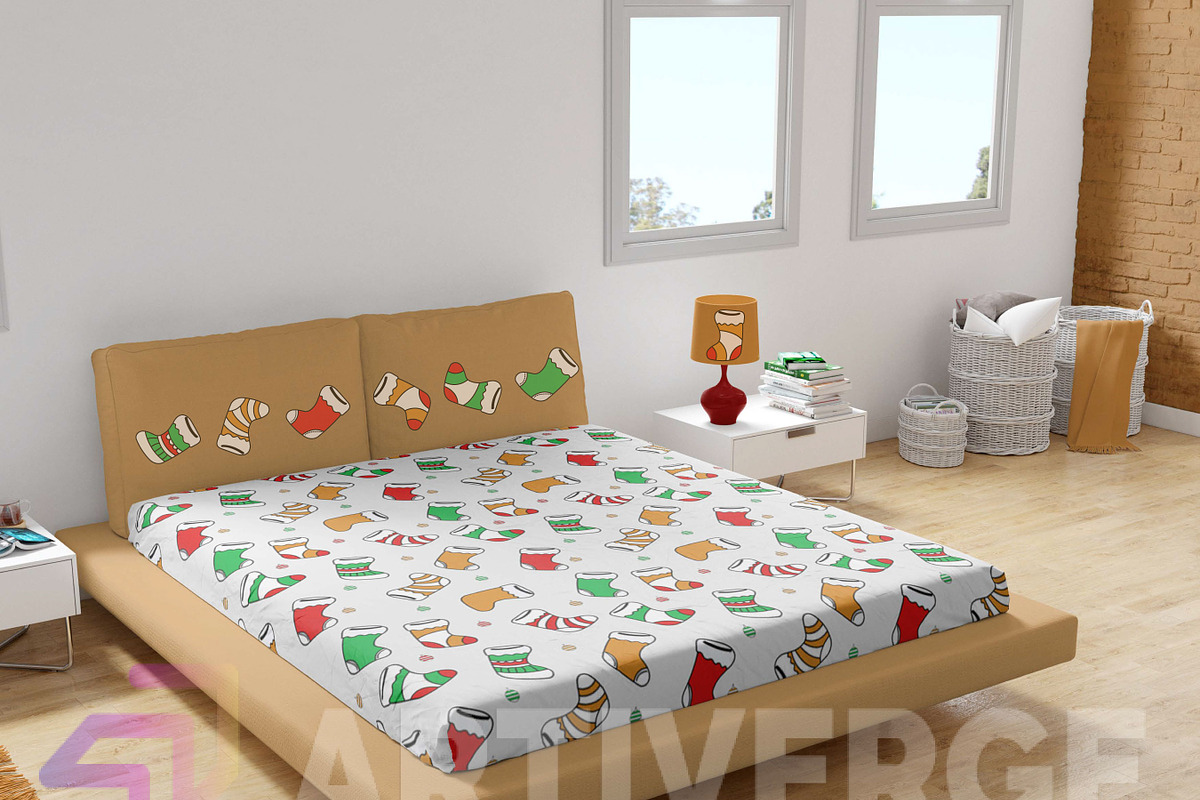 Christmas Socks Icons Pattern Design, a Graphic by Artiverge (Photo 2 of 7)