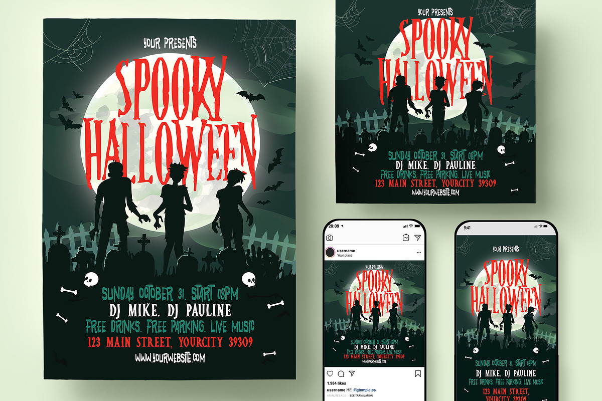 Halloween NIght Flyer, a Flyer Template by Creativestoree (Photo 1 of 5)