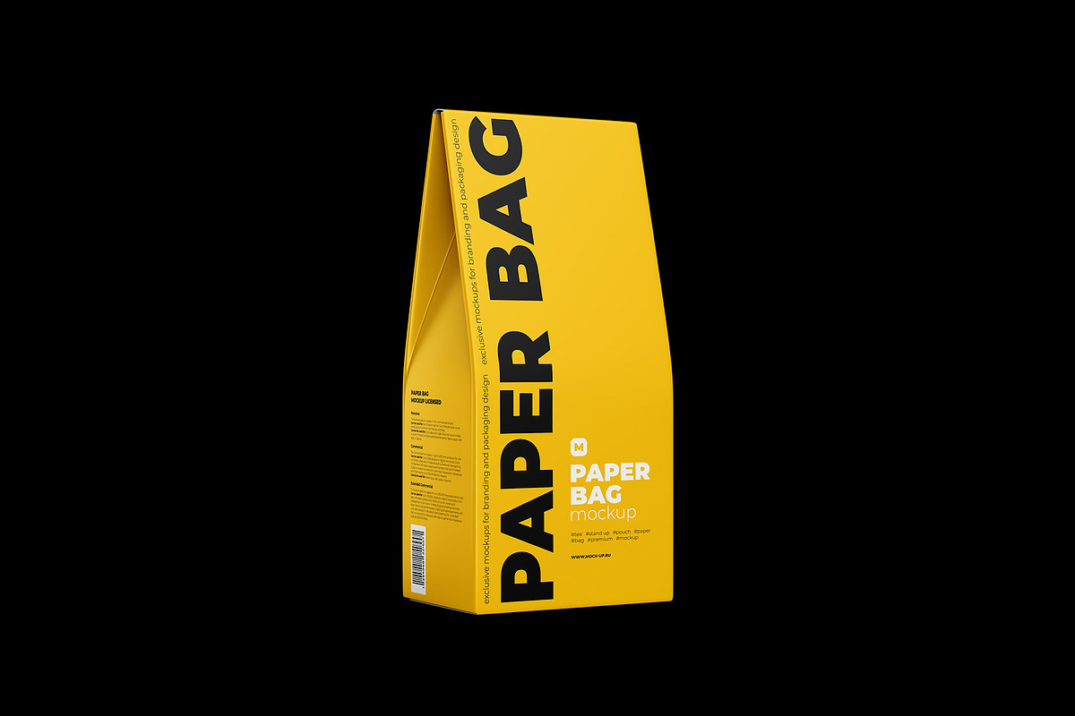 Paper Bag Mockup. Half Side view, a Cups & Container Mockup by easymock (Photo 9 of 10)