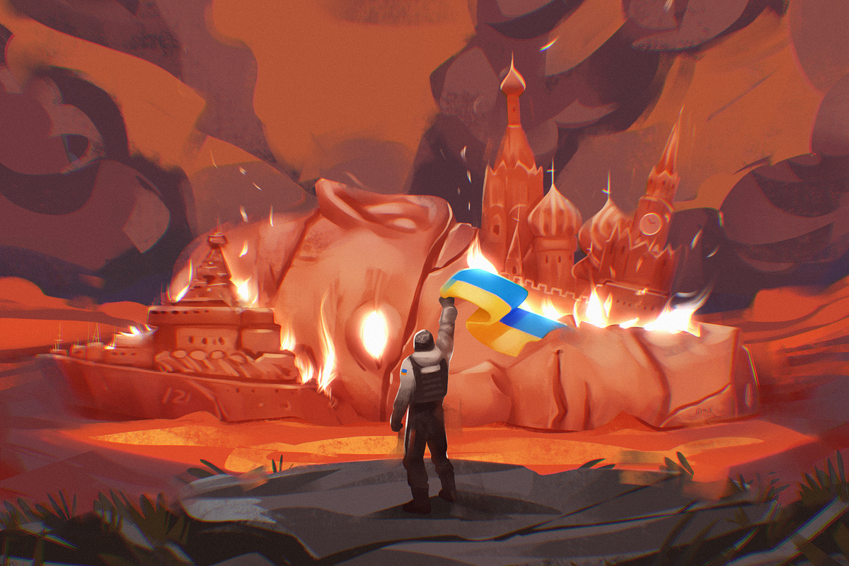 Moscow Burning HIGH RES, an Illustration by tubik shop