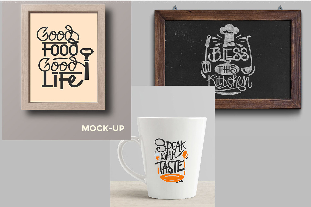 Kitchen and Food Quotes Cutting SVG, a Food Illustration by defarmerdesign (Photo 3 of 5)