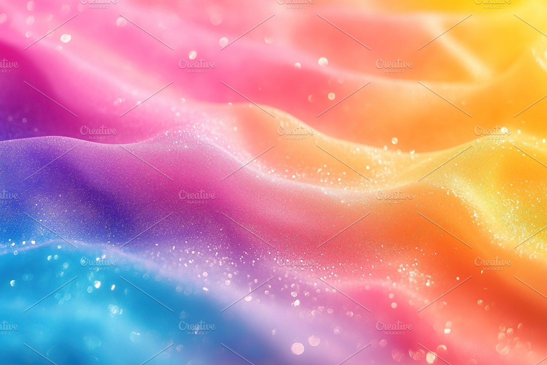 Colorful wave pattern with glitter reflecting light in soft gradient hues, a Background Photo by AlyaAnd