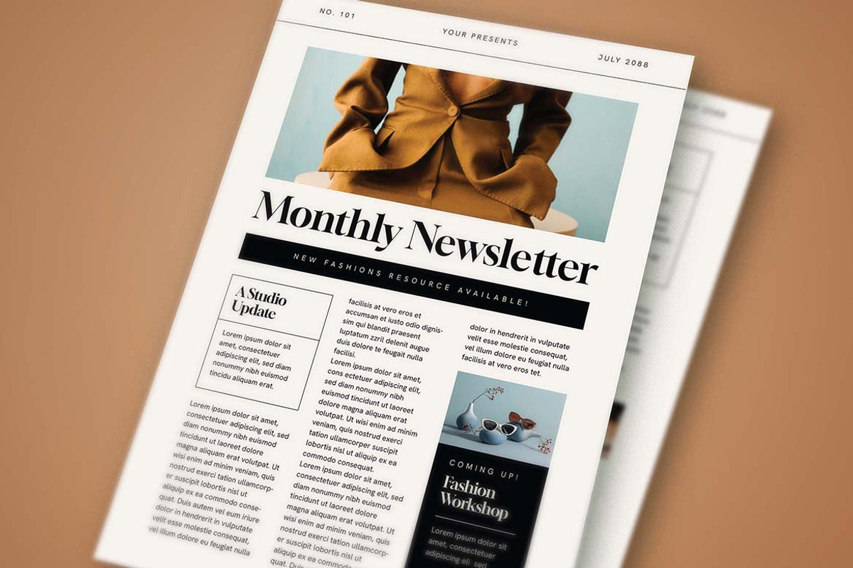Simple Elegant Newsletter preview 2