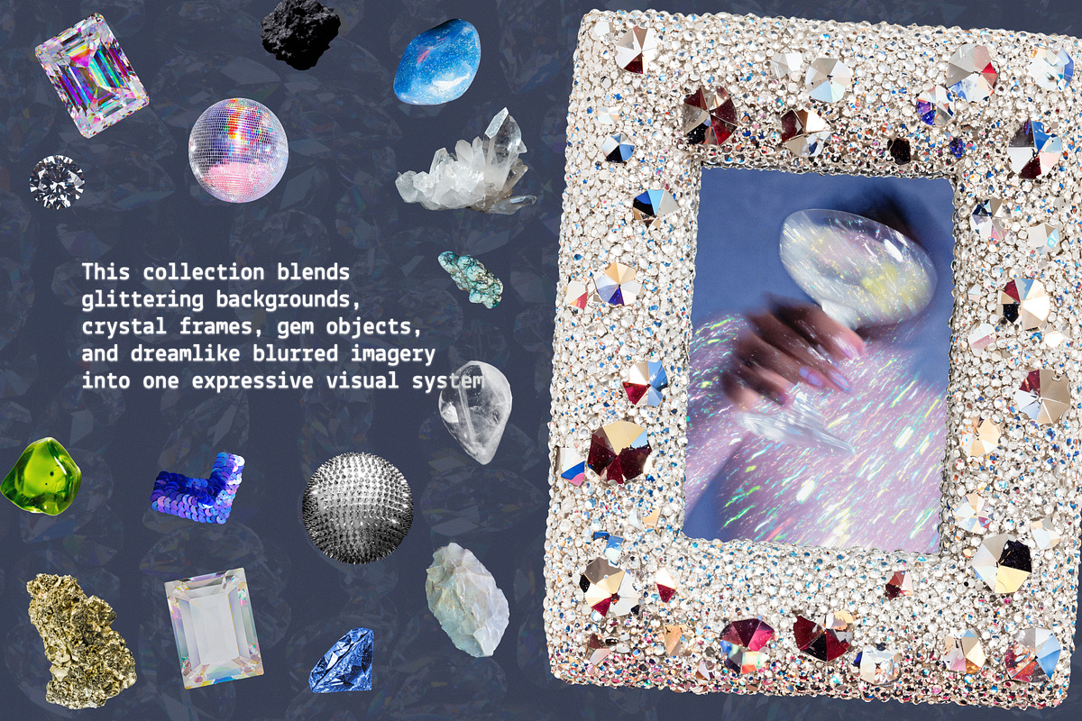 Crystal Haze: Mixed Collage Pack, an Object Graphic by Anastasiia VNSK (Photo 3 of 13)