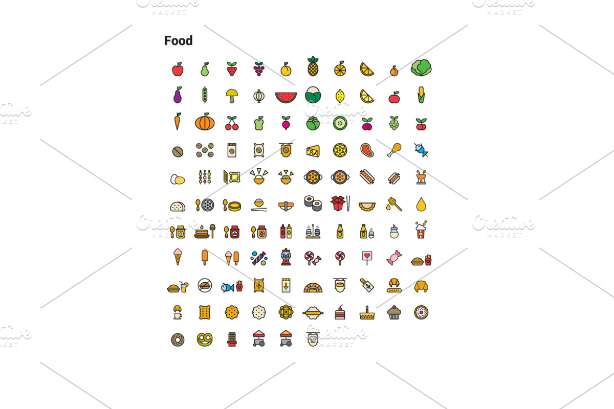 +1000 FILLED LINE ICONS, an Outline Icon by beguima (Photo 2 of 17)
